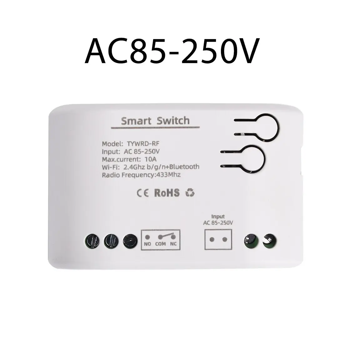 1CH Tuya Smart Remote Control Wireless Wifi Switch Module DC7-32V AC85-250V 2200W RF Receiver 10A WiFi Relay DIY