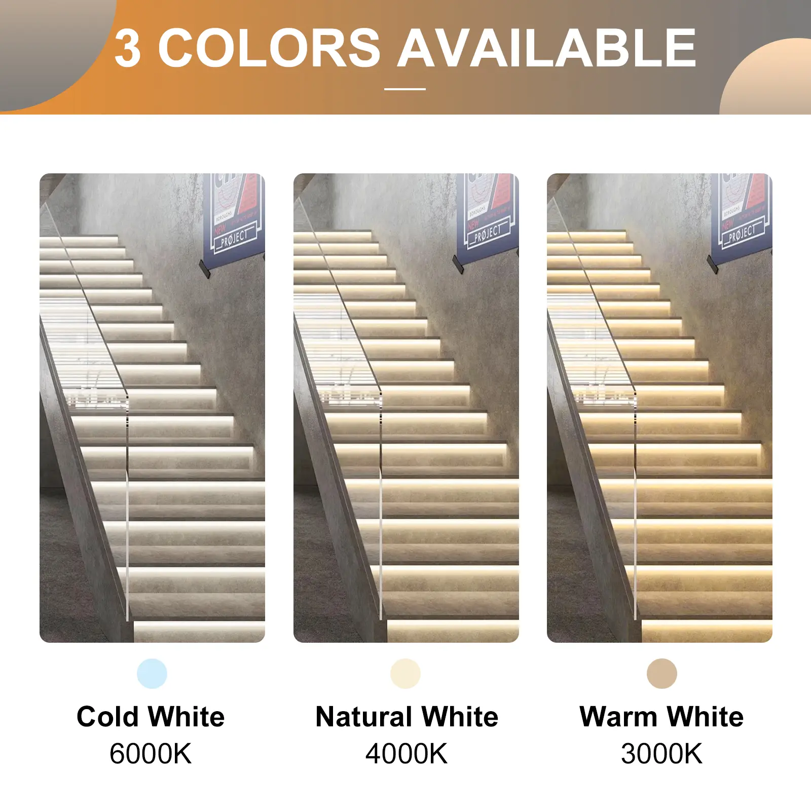 WiFi Tuya LED Stair Light Strip With PIR Motion Sensor LED Stair Lighting Smart Staircase Step LED Strip Kit For Stairway Lamp