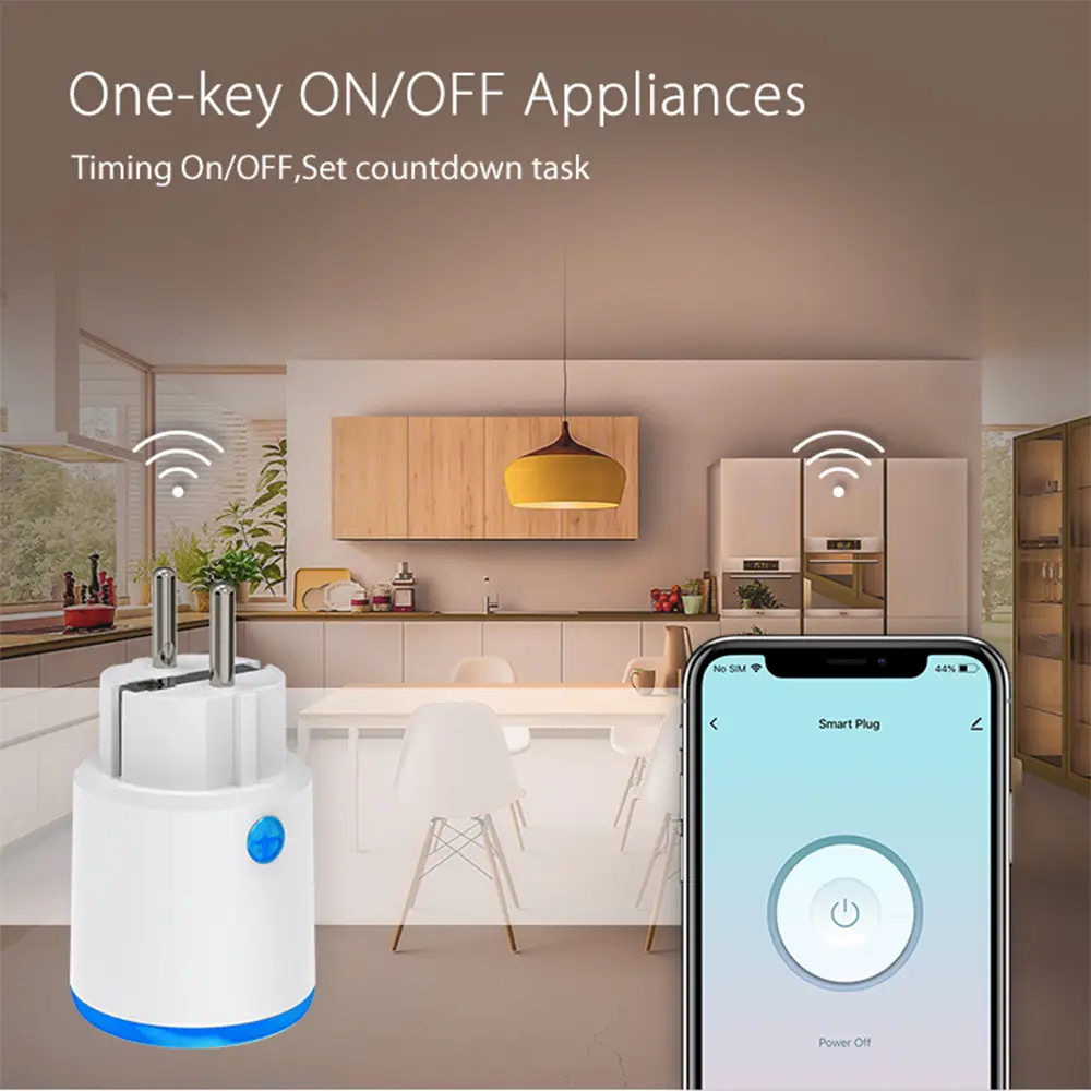 Smart Zigbee Plug Socket 3680W 16A Power Energy Monitoring Timer Switch EU Outlet Home Assistant Zigbee2mqtt