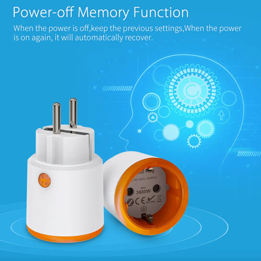 Homekit  Smart Zigbee 3.0 Power Plug 16A EU Outlet Meter Remote Control Work With Zigbee2mqttt and Home Assistant