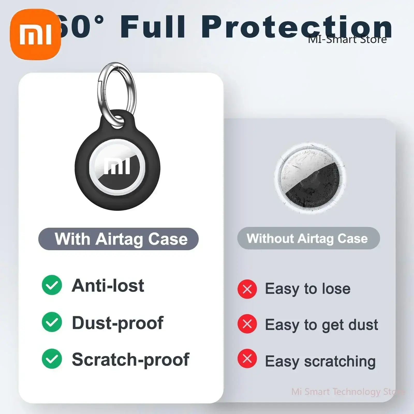 Xiaomi Wireless Mini Smart Tracker Anti-lost Alarm Key Child Bag Wallet Finder Bluetooth Locator Smart Tag For iPhone Android