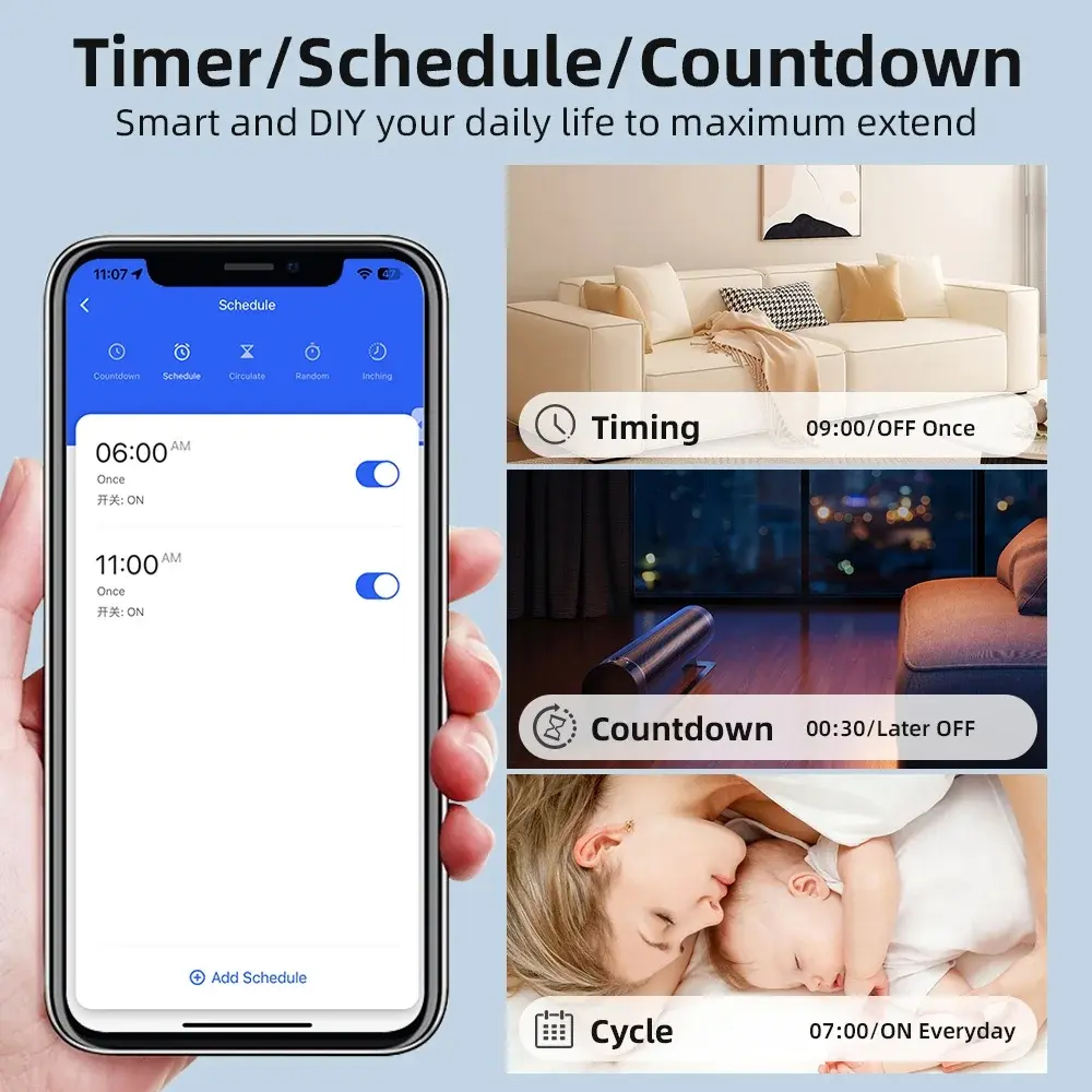 Tuya 16A MINI Wifi Switch DIY 2 way Remote Control Timer Relay Automation For Smart Life Work With Alexa Google Home Alice