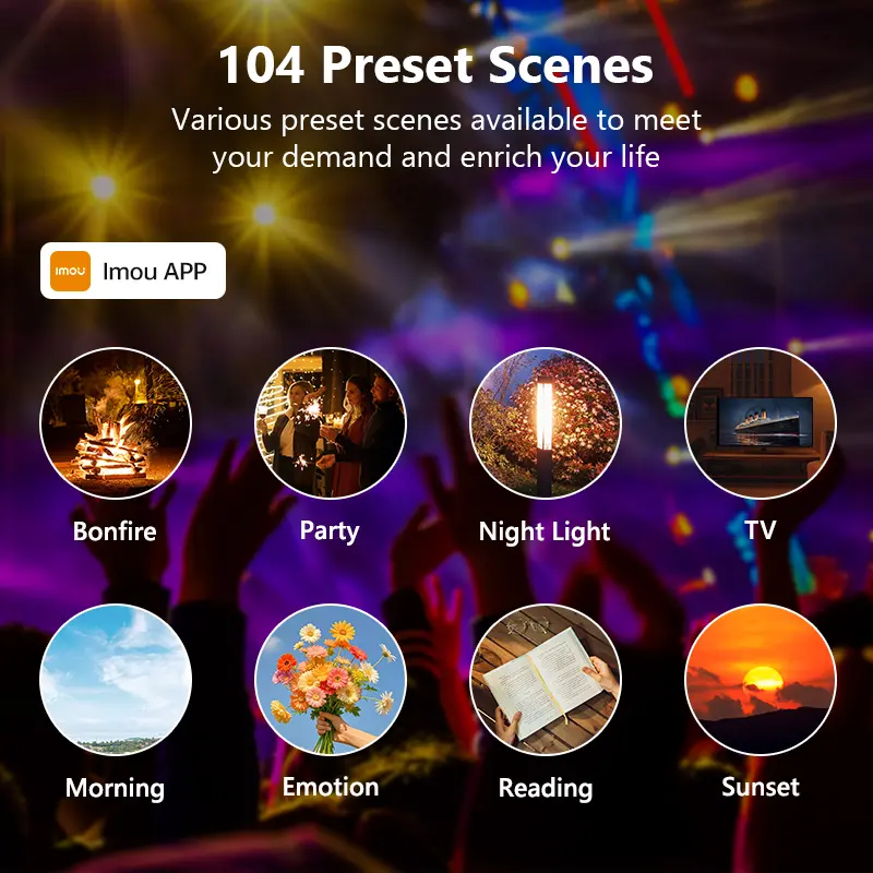 IMOU WiFi Smart Bulb Dimmable Led Light 16 Million RGB Colors B5 US E26 Candle Lamp Voice Control Alexa Google Home US