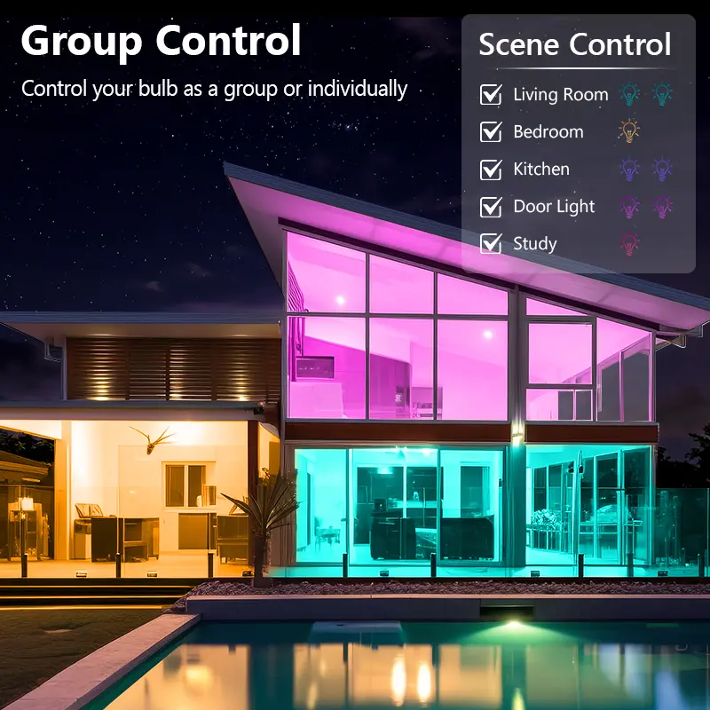 IMOU WiFi Smart Bulb Dimmable Led Light 16 Million RGB Colors B5 US E26 Candle Lamp Voice Control Alexa Google Home US
