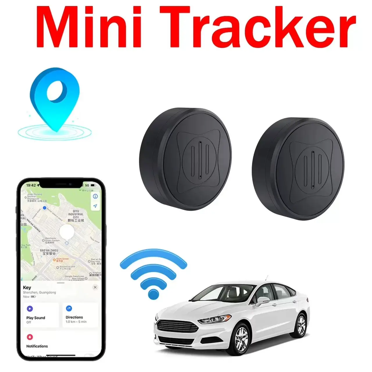 Xiaomi GPS Tracker Strong Magnetic Car Anti-Lost Device Pet Kids Bag racking Smart Finder Locator Accessories For IOS Android