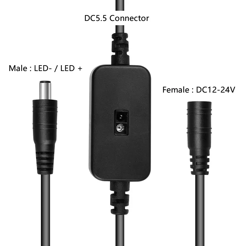 DC12-24V 3A Hand Sweep IR Motion Sensor Switch Detector Smart Switch Dimmer for LED Strip Light Cabinet Closet Lights DC Plug