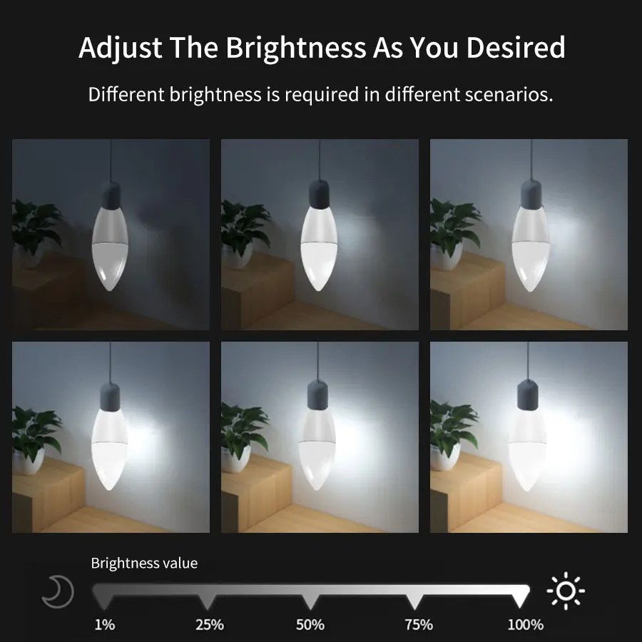 Tuya Smart WiFi LED Bulb E14 Candel Light 5W 7W 9W 220V With RF 2.4G Remote Tuya Smart Life APP Voice Control Alexa Google Home