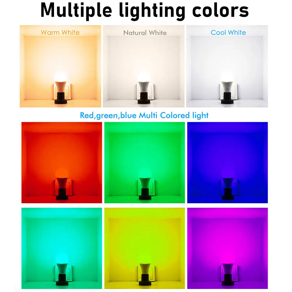 Zigbee Smart LED Light Bulb 15W E27 B22 RGB+WW+CW Tuya WiFi Lamp Dimmable Voice Control Compatible With Alexa for Home Decor