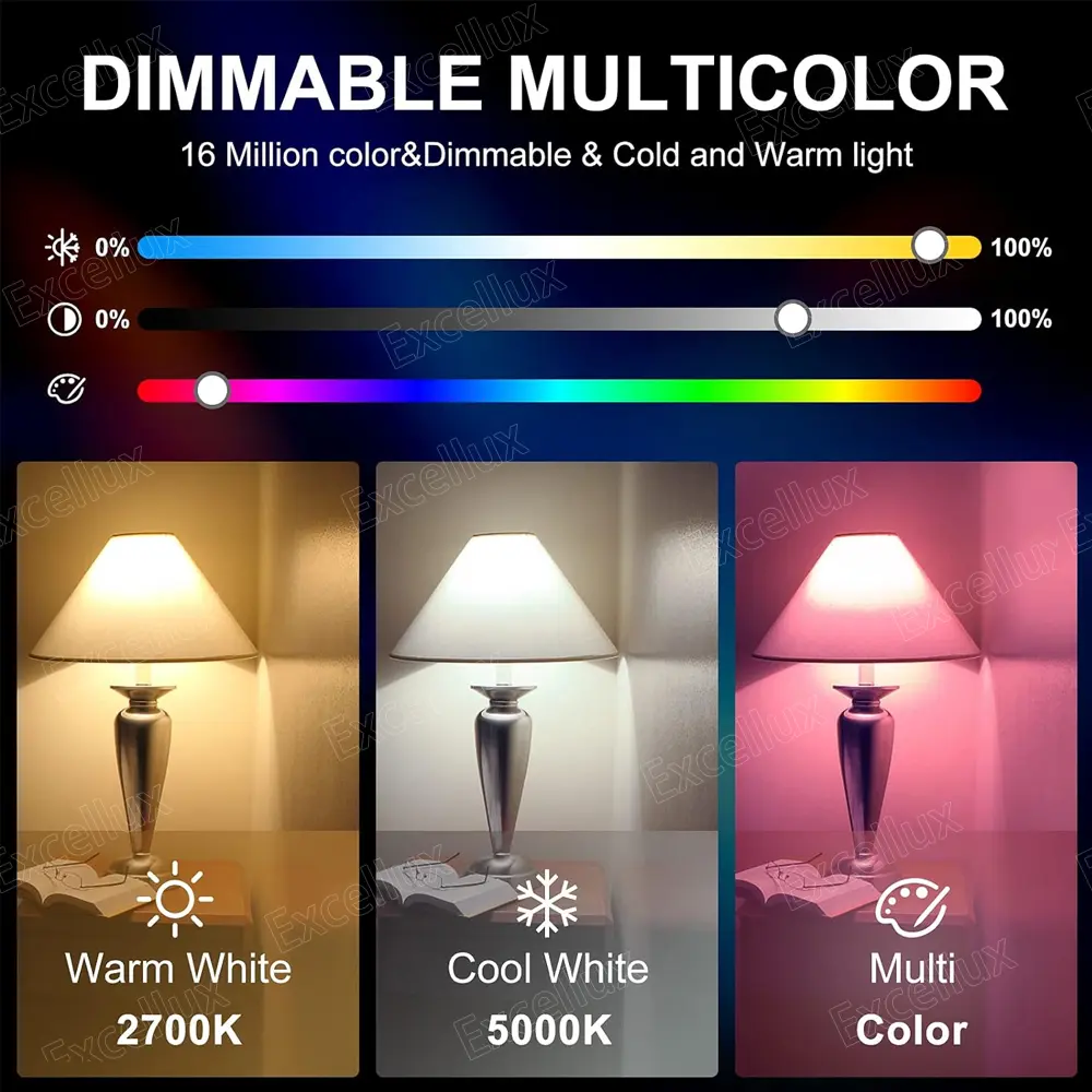 Tuya E27 Led Lamp App Control Bluetooth /WiFi Led Light Bulbs 15W RGB CW WW Smart Bulb Works With Amazon Alexa Google Assistant