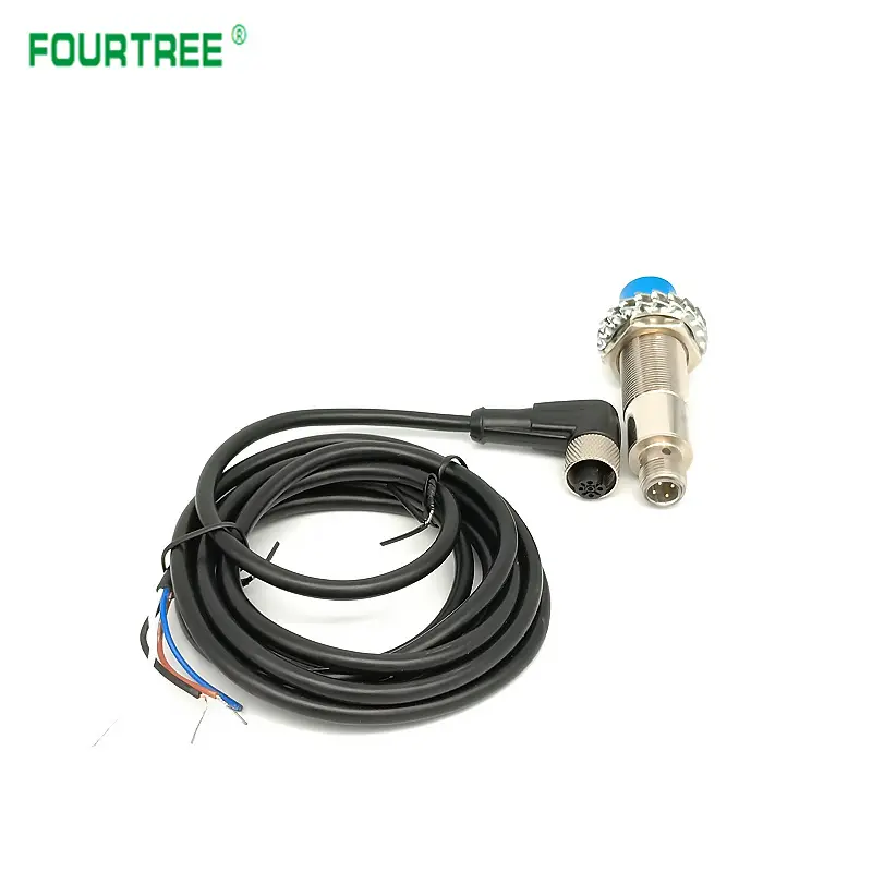 M12 Air Plug Proximity Sensor Detection 2/4mm NPN PNP NO NC Inductive Proximity Switch With 4 Cores 2M Aviation Plug Cable DC AC
