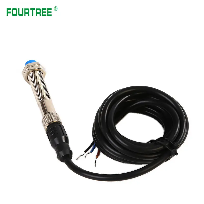 M12 Air Plug Proximity Sensor Detection 2/4mm NPN PNP NO NC Inductive Proximity Switch With 4 Cores 2M Aviation Plug Cable DC AC