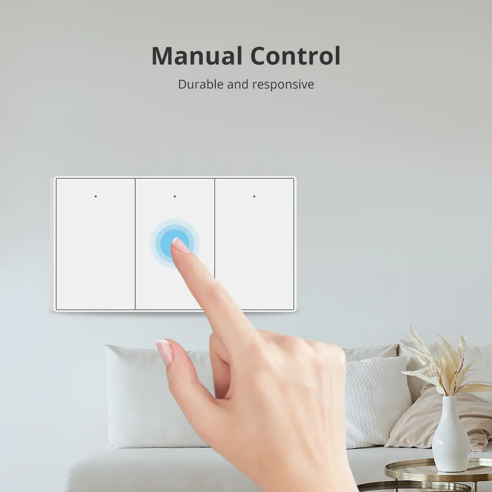 Zemismart Zigbee Push Wall Light Switches Work with Tuya Alexa Google Home Smartthings via hub 1 2 3 4 Gang Neutral Interruptor