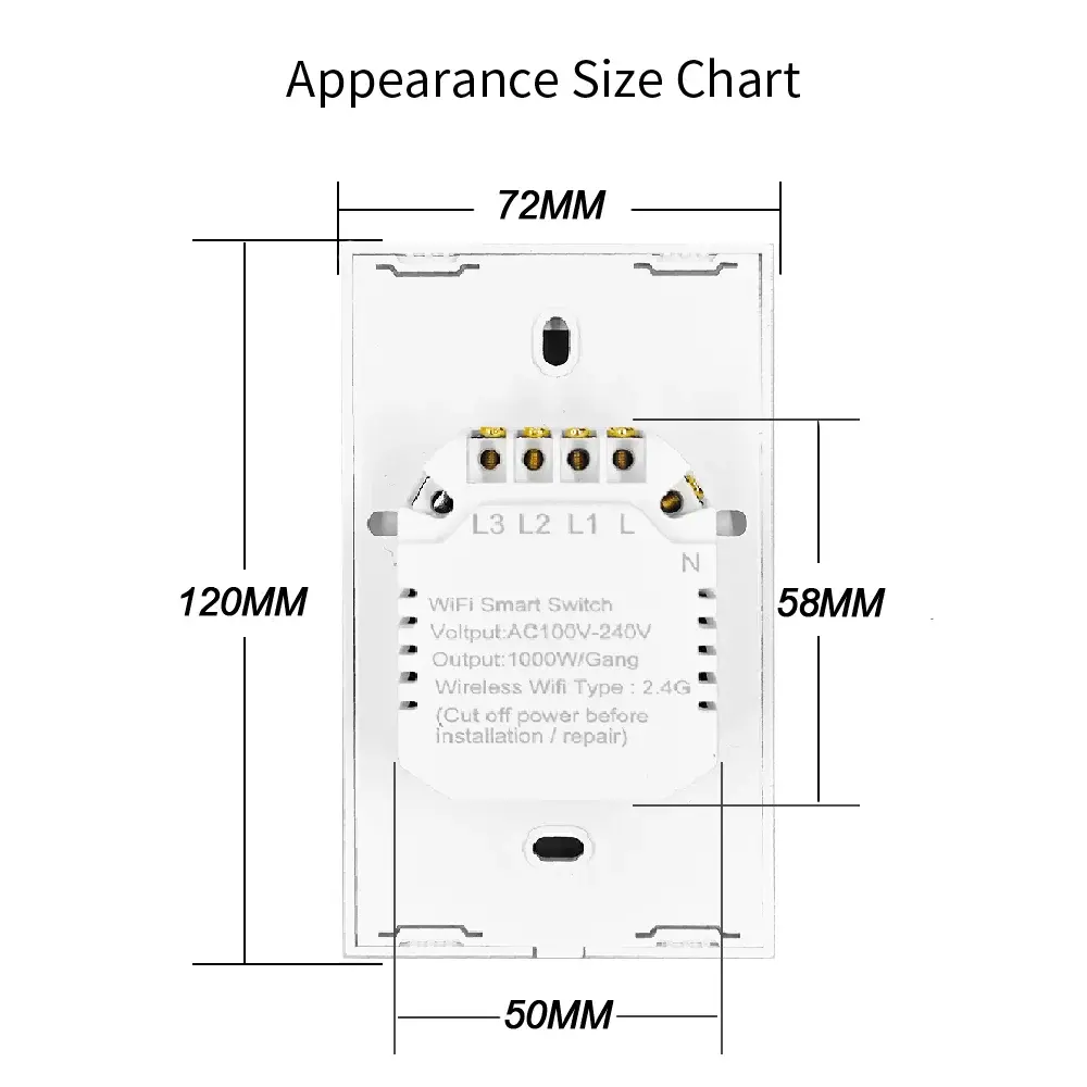 Melery Tuya Smart WiFi Light Wall Switch Touch Sensor Interruptor House Inteligente Glass Panel  Remote by Alexa Google Home