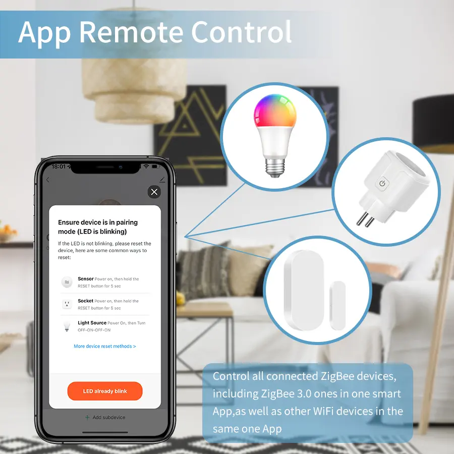 Tuya Smart Multi-Mode Gateway ZigBee Wi-Fi Bluetooth Hub Smart Home Bridge Wireless Remote Control Works with Alexa Google Home