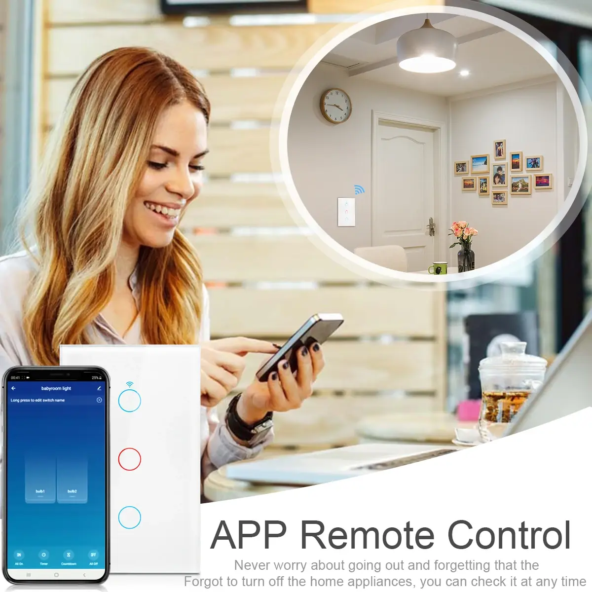 Melery Tuya Smart WiFi Light Wall Switch Touch Sensor Interruptor House Inteligente Glass Panel  Remote by Alexa Google Home
