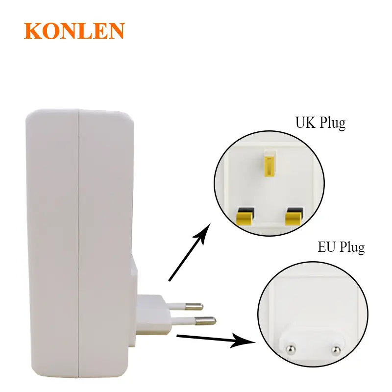 KONLEN 10A GSM Power Socket Outlet Relay Switch Remote Home Control SMS Phone Call APP Smart EU UK Plug