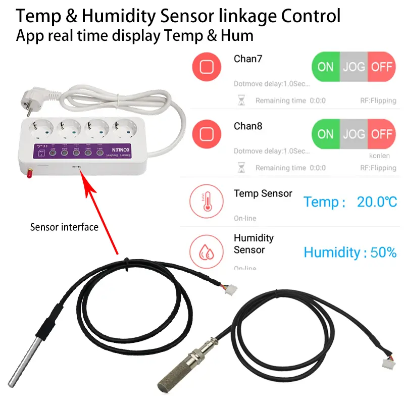 App 4G GSM Smart Power Socket 4 Outlets SC4 SIM Card Temperature Thermometer Relay Switch Remote Controller Home Automation