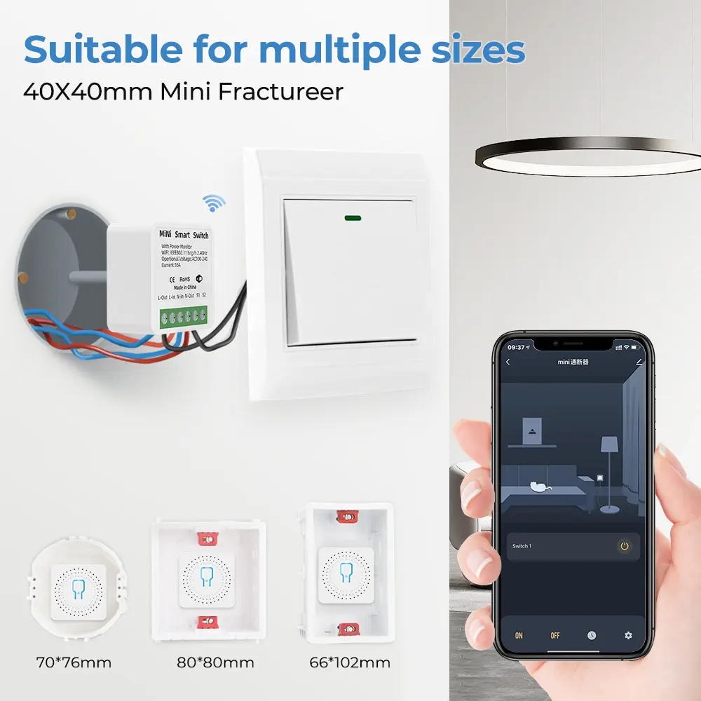 Tuya Smart Wifi/ZigBee Light Switch Module Smart Home Automation DIY Breaker Supports 2 Way Control, Work with Alexa Google Home