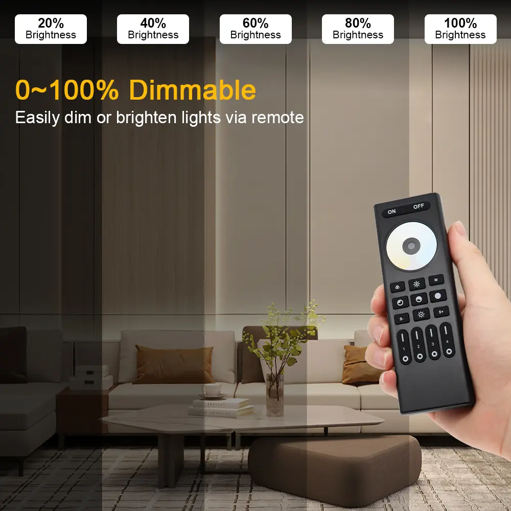 1-10M CCT 2700K-6500K Dimmable LED Strip 5mm 10mm COB LED Strip Light CCT Strip Tuya WiFi Controller Linear LED Tape With Dimmer