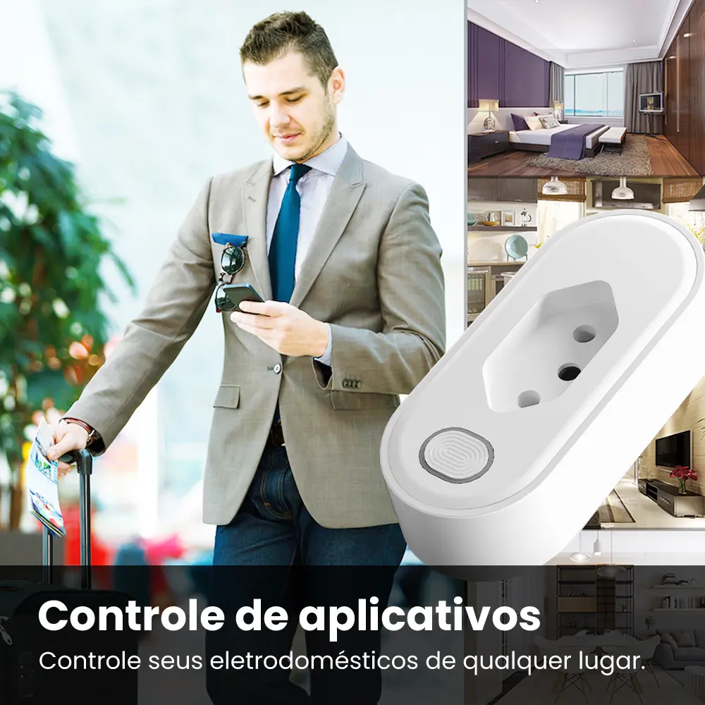 AVATTO  Tuya WiFi Smart Plug , 16A/20A Brazil Standard Smart Life APP Remote Socket Voice Works for Google Home, Alexa Echo