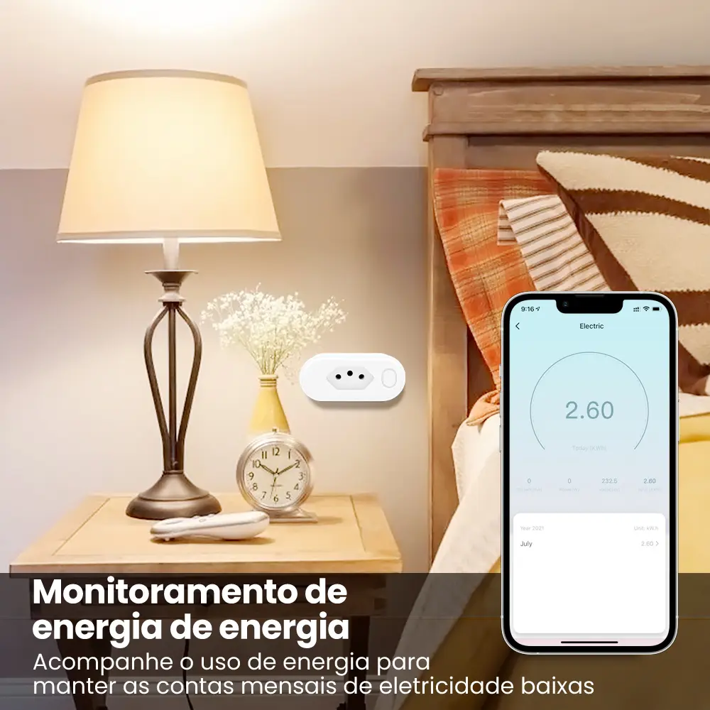 AVATTO  Tuya WiFi Smart Plug , 16A/20A Brazil Standard Smart Life APP Remote Socket Voice Works for Google Home, Alexa Echo