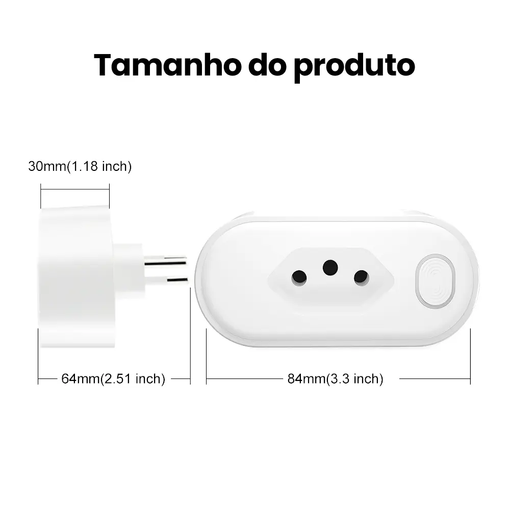 AVATTO  Tuya WiFi Smart Plug , 16A/20A Brazil Standard Smart Life APP Remote Socket Voice Works for Google Home, Alexa Echo