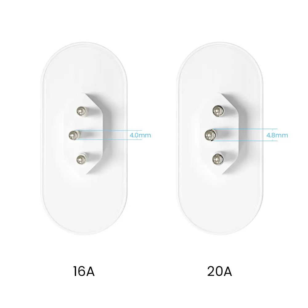AVATTO  Tuya WiFi Smart Plug , 16A/20A Brazil Standard Smart Life APP Remote Socket Voice Works for Google Home, Alexa Echo