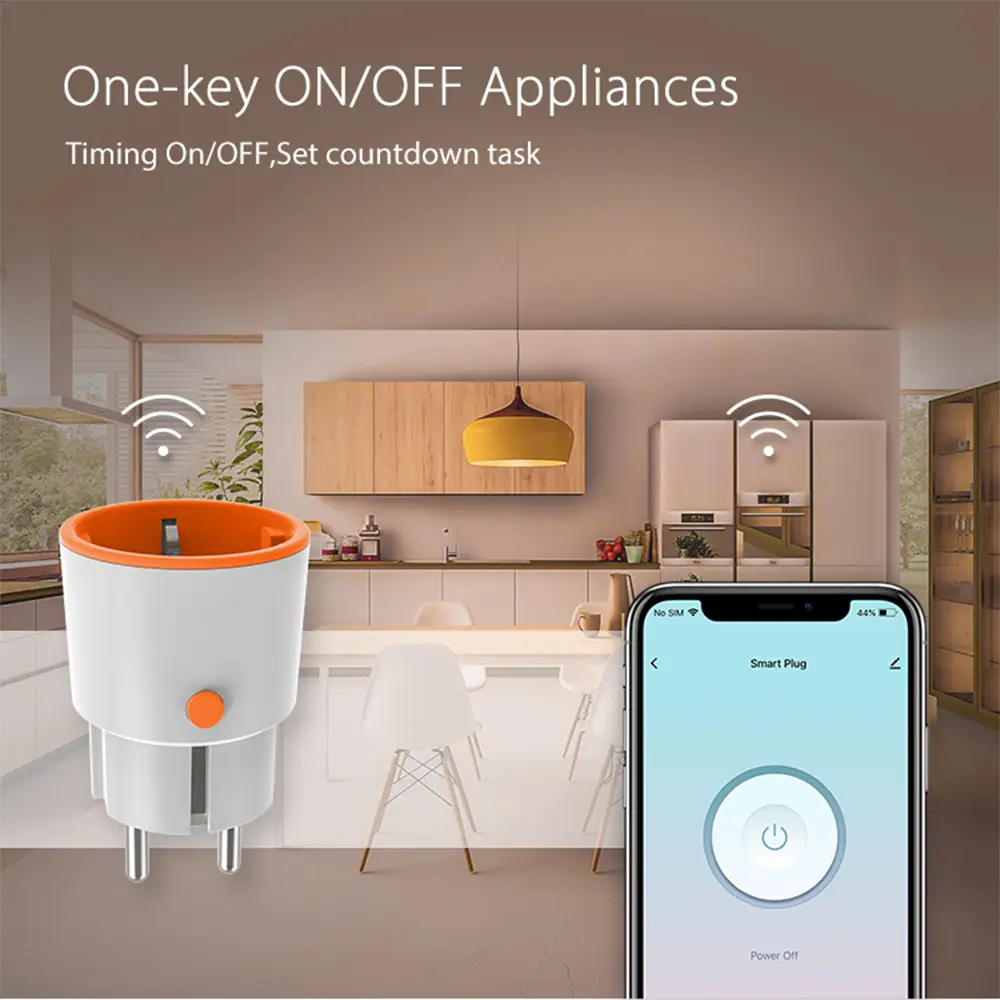 Smart Zigbee Plug Socket 3680W 16A Power Energy Monitoring Timer Switch EU Outlet Work With Zigbee2mqtt