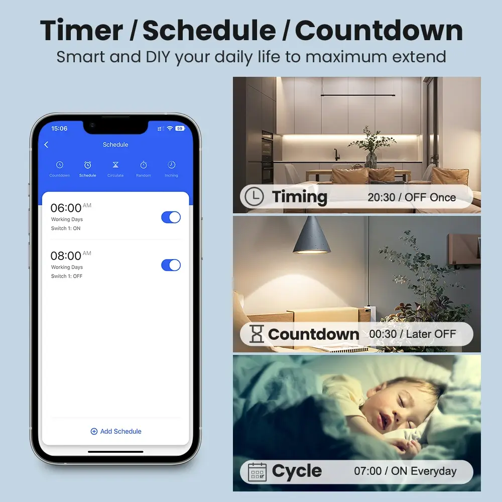 Tuya ZigBee WIFI Smart Switch Module 16A 1/2Gang 2-way Control Switch Smart Life Work with Alexa Google Home Alice Voice Control