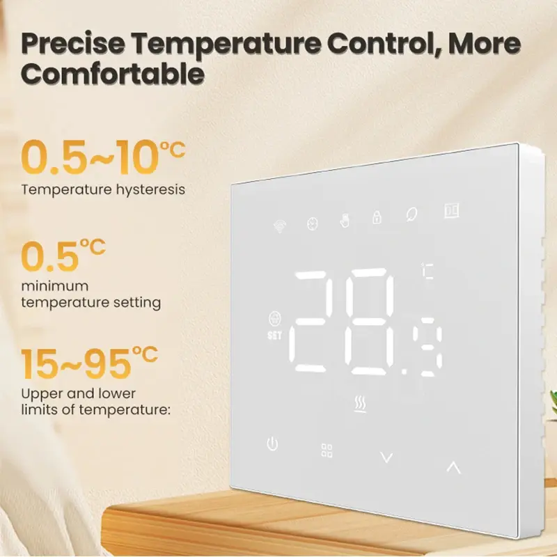 MIUCDA Tuya Wifi Smart Thermostat Electric Heating Water Gas Boiler Temperature Controller Works With Google Home Alexa Alice