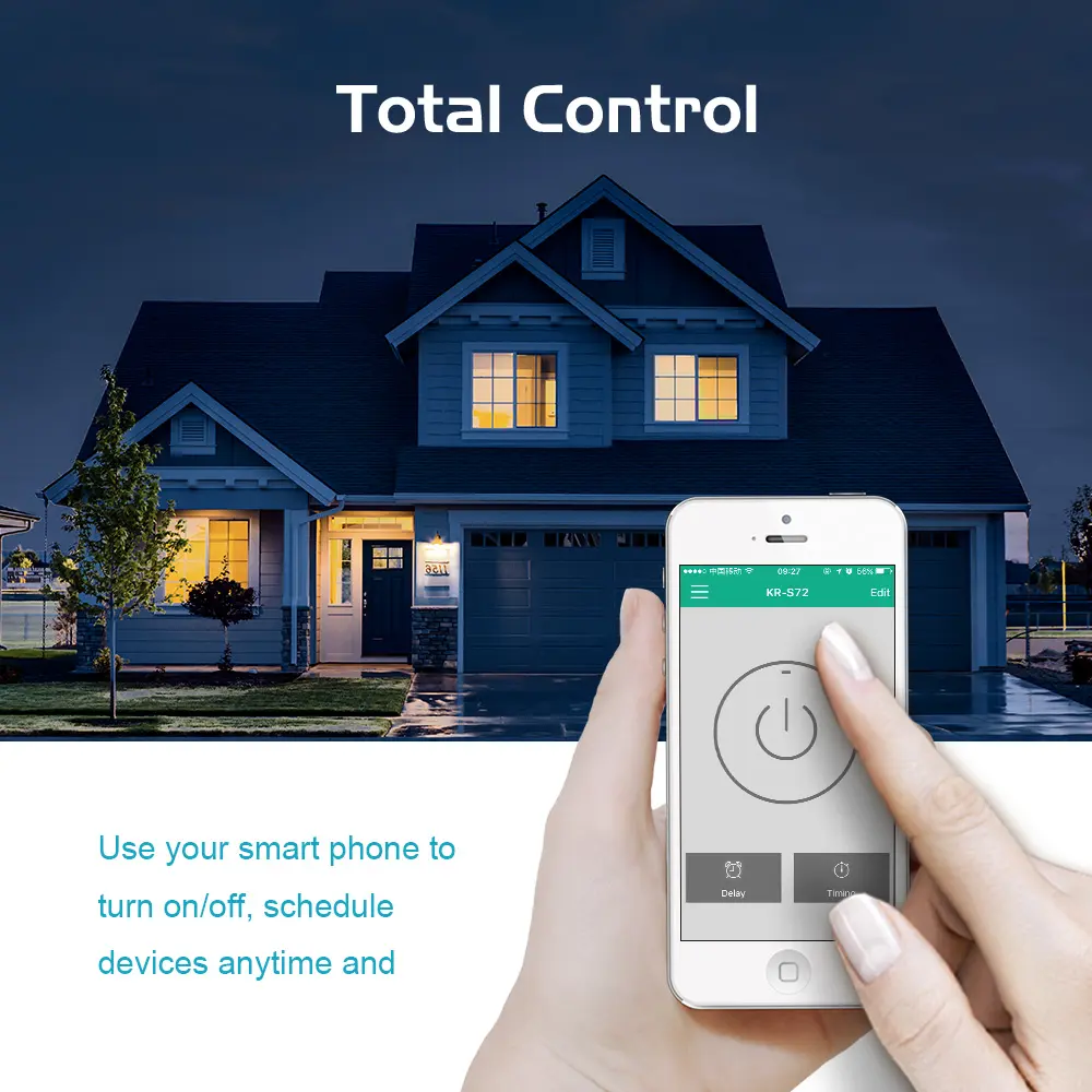 KERUI WIFI Smart Socket US Wifi Smart Plug Power Outlet For Home Control APP Control