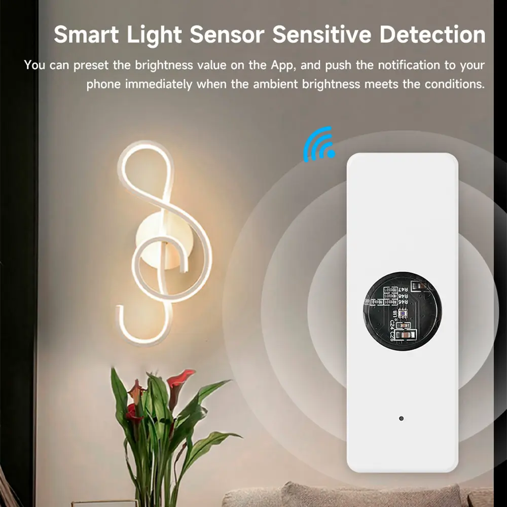 Tuya ZigBee Light Sensor Smart Home Illumination Sensor APP Linkage Control Brightness Detector Illumination Automation