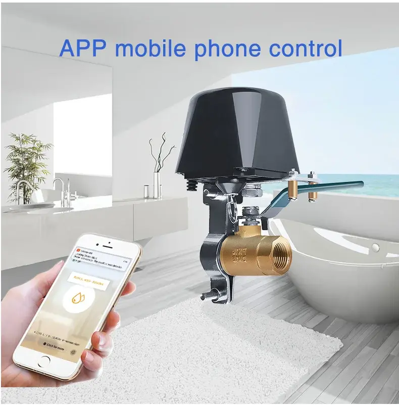 TUYA WiFi Zigbee Smart Gas/Valve Tuya Valve Smart Home Automation Control Valve for Gas Work with Alexa Google Assistant
