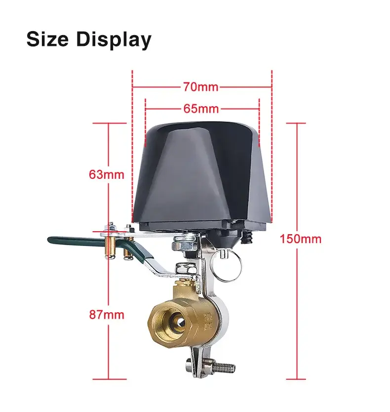 TUYA WiFi Zigbee Smart Gas/Valve Tuya Valve Smart Home Automation Control Valve for Gas Work with Alexa Google Assistant