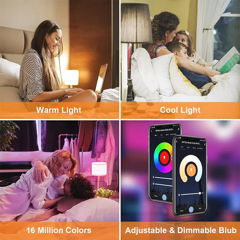 Tuya WiFi Smart LED Bulb E14 Candle Light 220V 9W 7W 5W RGB Dimmable Lamp APP Voice Control Works With Alexa Google Home