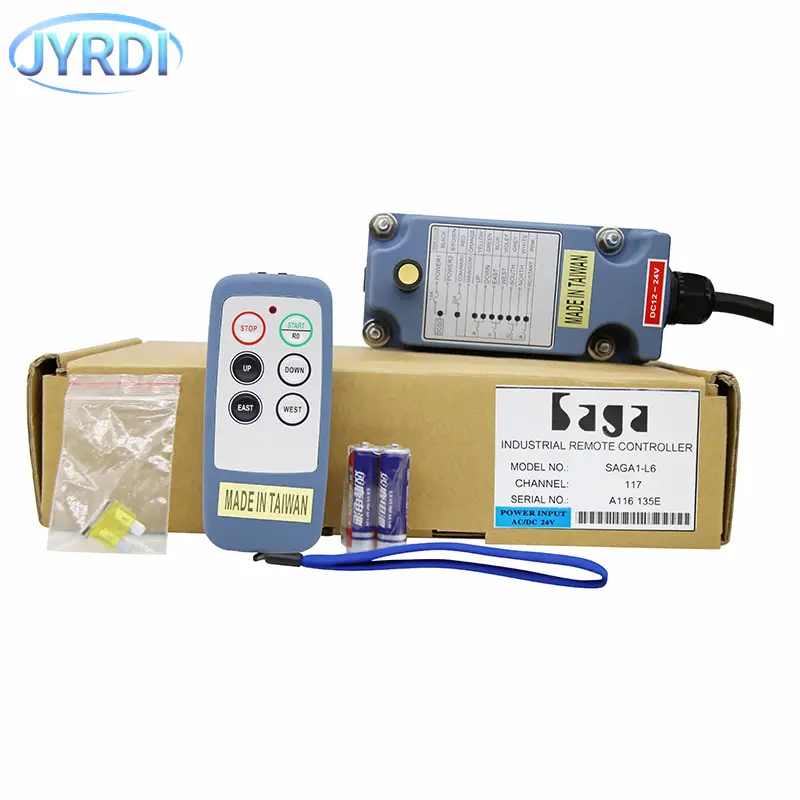 Saga-L6 Mini 4 buttons single speed Industrial Wireless Radio Crane Remote Control switches winches track Crane Controller lift