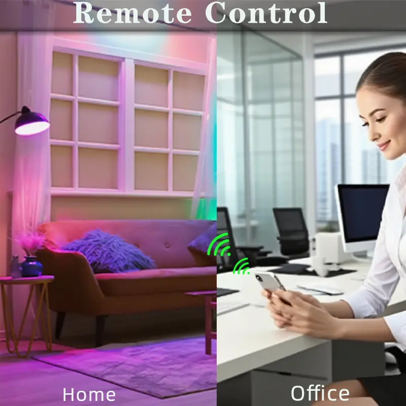 Tuya Wifi Bluetooth smart light bulb LED RGB Smart Light B22 220V 85-265V Alexa Google Assistant Voice Group Control Timing 9W