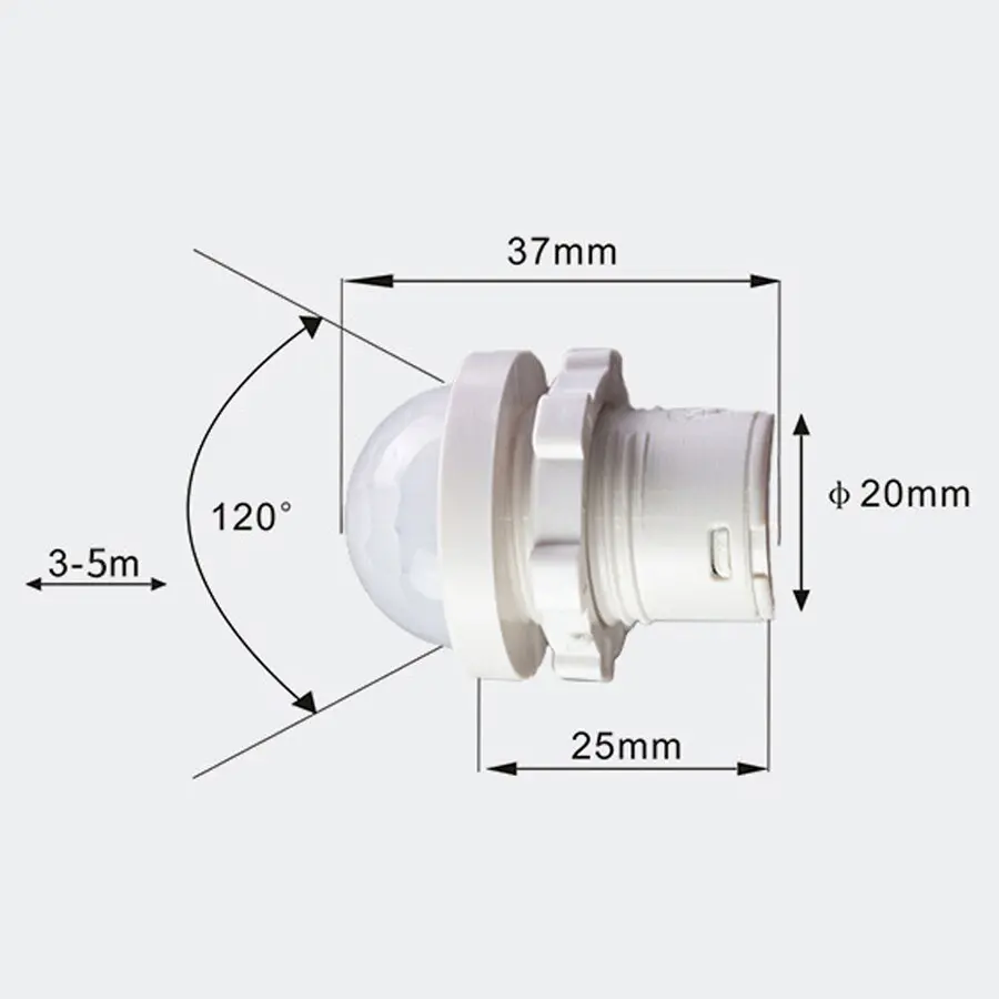 2pcs Smart Human Body Sensor 110V 220V PIR Infrared Motion Sensor Switch Auto On Off Light PIR Sensor Time Detector Smart Switch