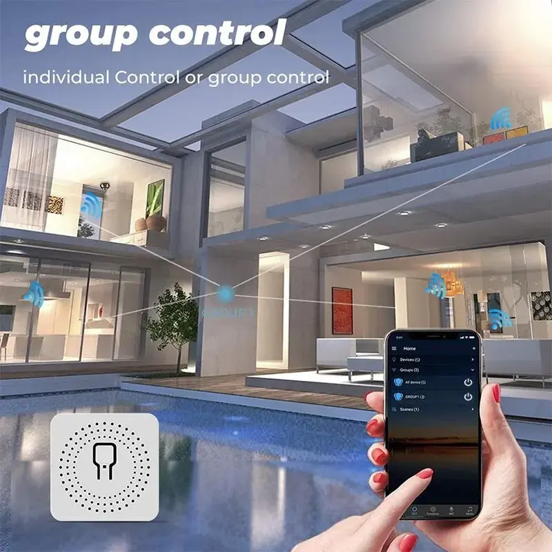 16A Mini Wifi DIY Light Switches Module 2-way Control Work With Tuya Smart Life Alexa Alice Google Home