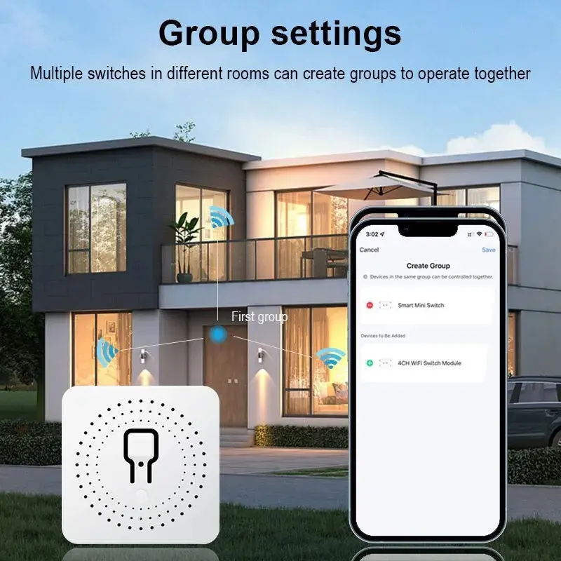 16A Mini Wifi DIY Light Switches Module 2-way Control Work With Tuya Smart Life Alexa Alice Google Home