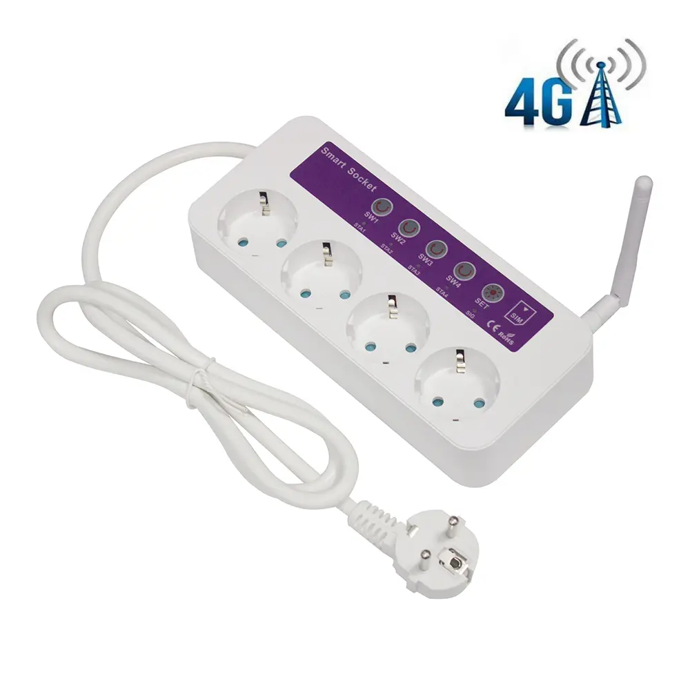 SC4-WLTE Smart Socket 4G LTE SMS Dial APP WEB Remote Control OFF/ON Power Switch Plug 16A