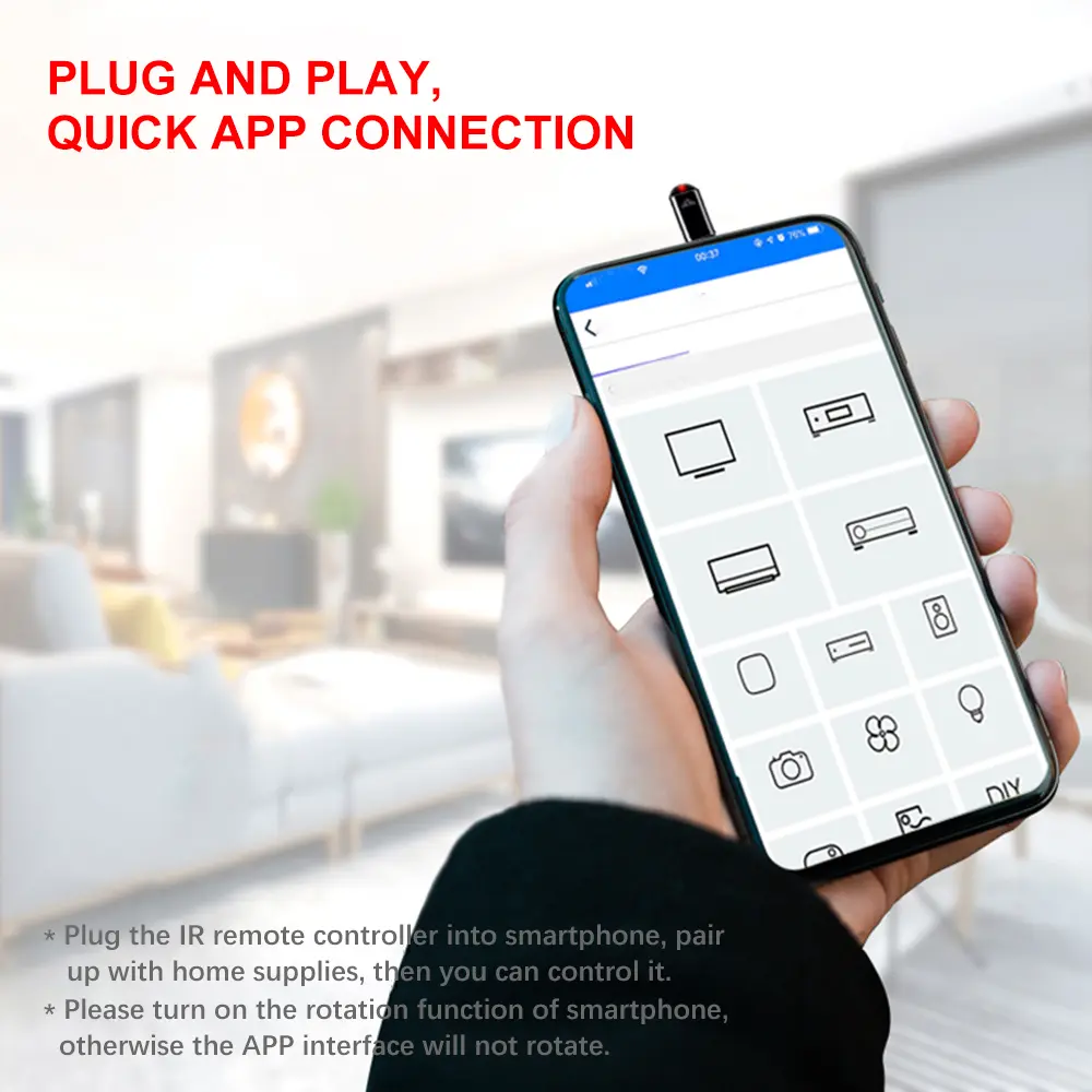 Smart Phone Infrared Transmitter Universal Mini IR Remote Controller TypeC USB for Smartphone TV Air Conditioner Fan Camera