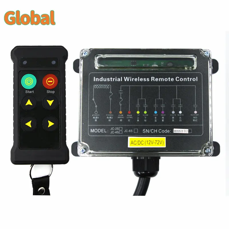 JC-4S 4 buttons Industrial Wireless Radio Crane Remote Control switches winches Hoist track Crane Lift Controller
