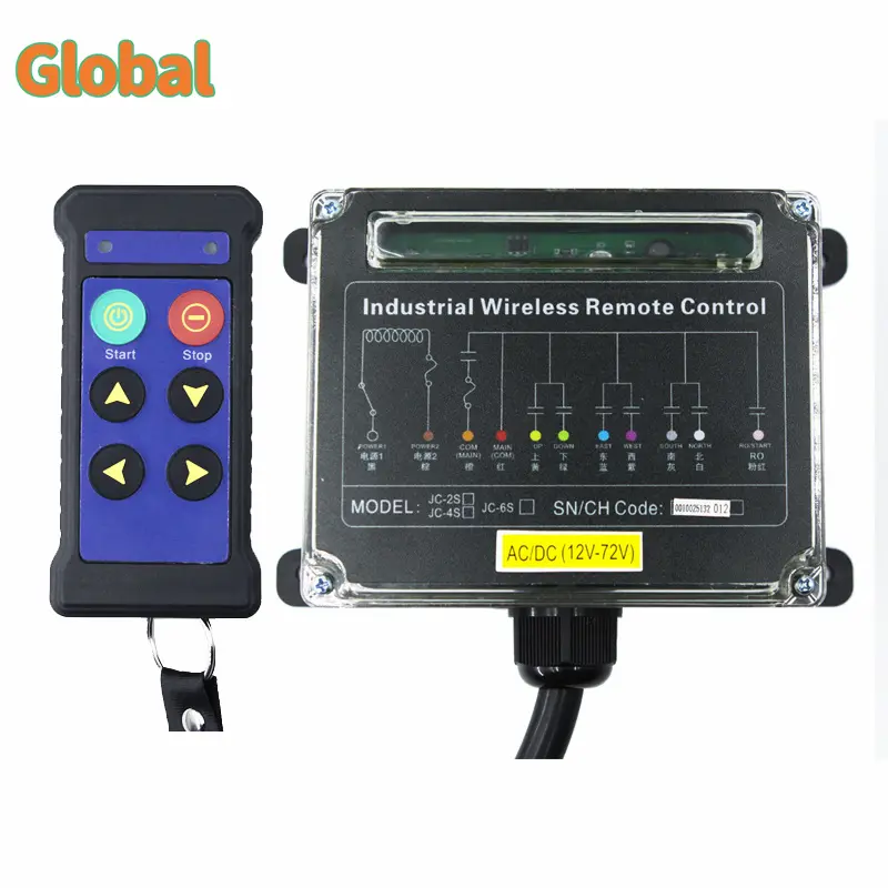 JC-4S 4 buttons Industrial Wireless Radio Crane Remote Control switches winches Hoist track Crane Lift Controller