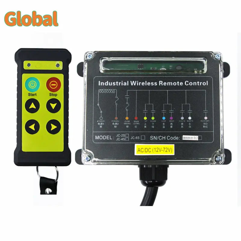 JC-4S 4 buttons Industrial Wireless Radio Crane Remote Control switches winches Hoist track Crane Lift Controller