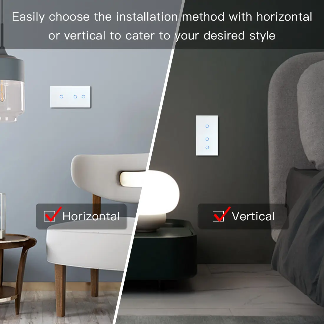 BSEED WIFI Touch Switches Series Wall Smart Light Switches Blue LED Backlight Glass Sensor Screen Tuya APP Switches EU Standard