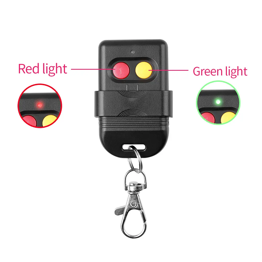 433Mhz Smart Copy Remote Control 8 Dip Switch Fixed Code 2CH Duplicator for Gate Garage Door Opener or Alarm System