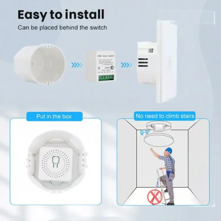 Tuya 16A MINI Wifi Switch DIY 1-way Remote Control Timer Relay Automation For Smart Life Work With Alexa Google Home Alice