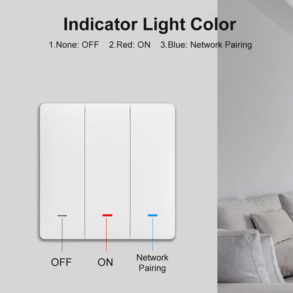 Tuya Smart Wall Light Switch Push Button Control No/With Neutral Wire APP Remote Timing  Support Alexa Google Home Yandex Alice