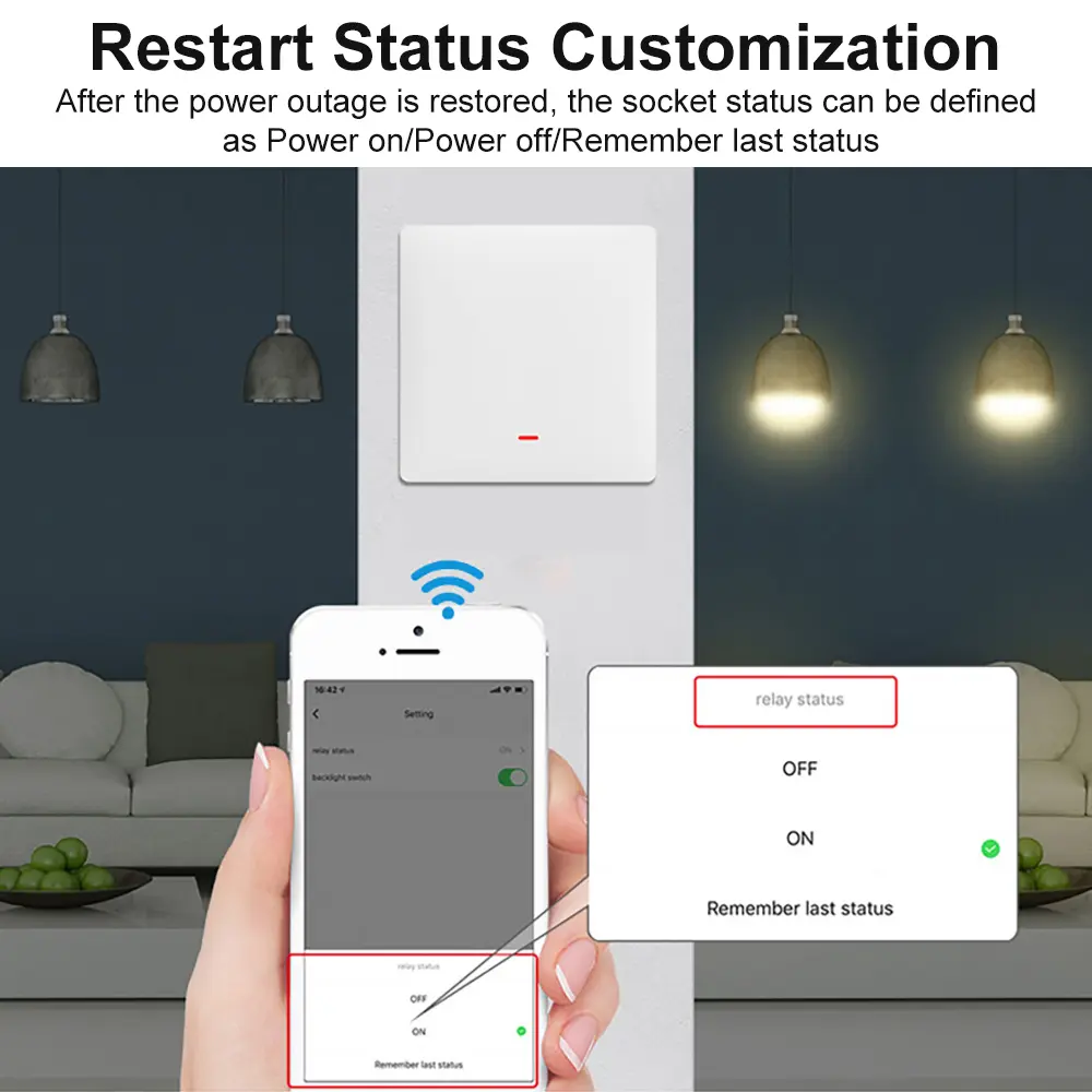 Tuya Smart Wall Light Switch Push Button Control No/With Neutral Wire APP Remote Timing  Support Alexa Google Home Yandex Alice